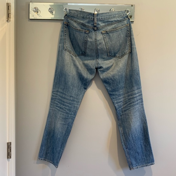 Rag and Bone Boyfriend Jeans in Moss with Holes - Picture 6 of 8